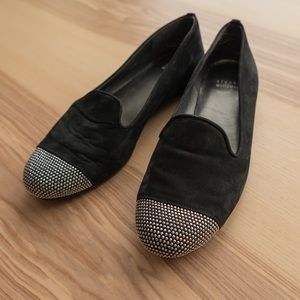 Stuart Weitzman Rhinestone Toe Loafers